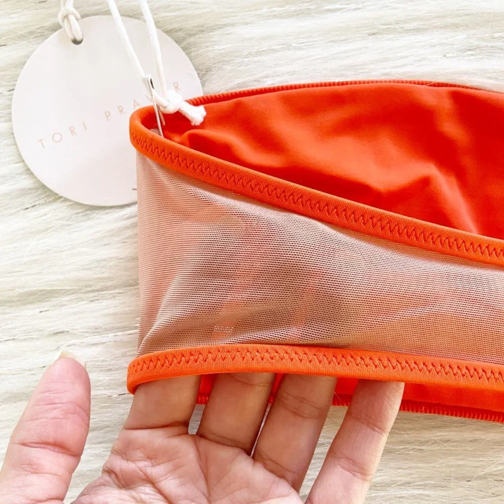 NEW Tori Praver Sheer Mesh Back Royale Bikini Top - Picture 8 of 9